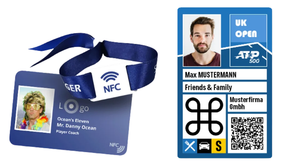 Examples of wearable and card-based NFC and RFID event credentials